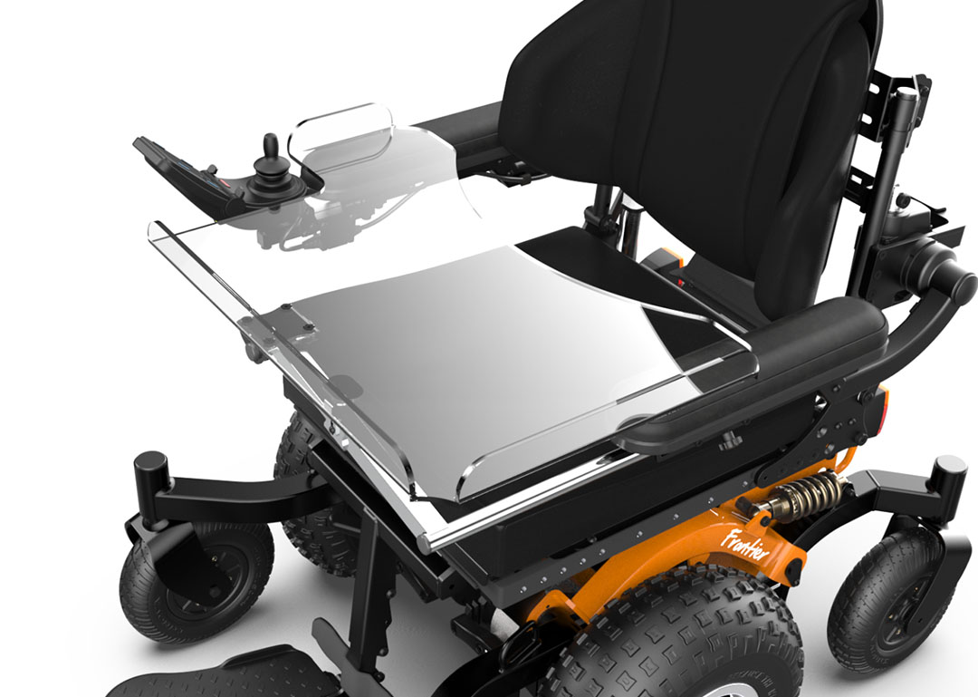 All new Magic Mobility chairss can be fitted with a table mounting that is suitable for either slide in or swingover configurations